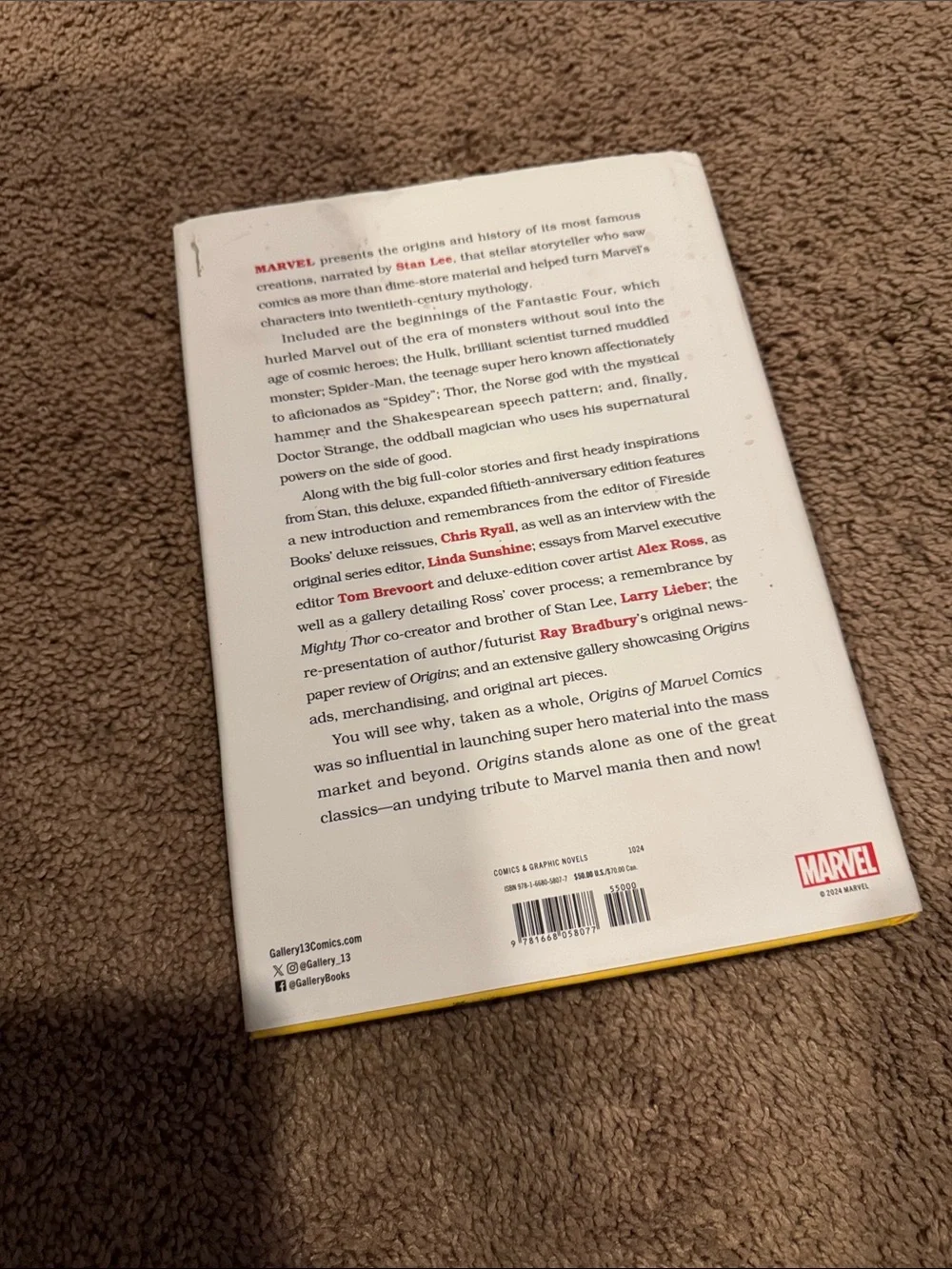 Origins of Marvel comics hardback
